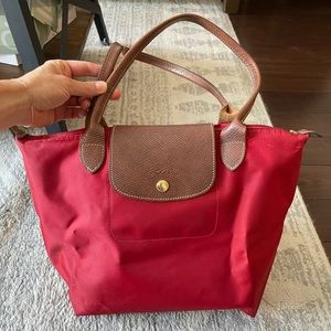 Longchamp Le Pliage Original Small Red Shoulder Bag